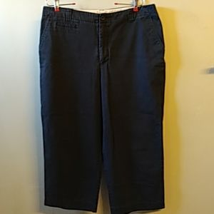 Cherokee Black Capri Wide Leg- 100% Cotton Sz 16